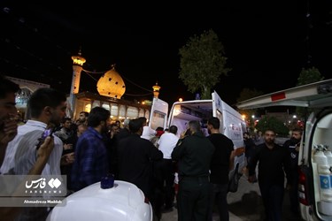 انتقال مجروحان  حمله تروریستی حرم شاهچراغ(ع) به بیمارستان