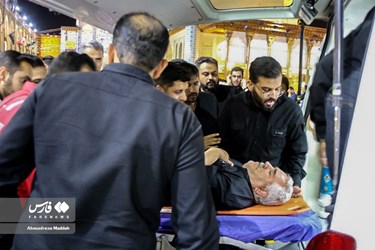 انتقال مجروحان  حمله تروریستی حرم شاهچراغ(ع) به بیمارستان