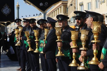 برپایی دسته عزا به مناسبت شهادت حضرت معصومه(س) در قم