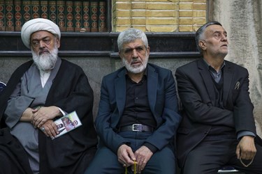 حضور پدر شهید احمدی روشن درمراسم  اولین سالگرد شهادت آرمان علی‌وردی