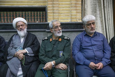  حضور سردارحسین نجات  جانشین فرمانده قرارگاه ثارالله درمراسم  اولین سالگرد شهادت آرمان علی‌وردی