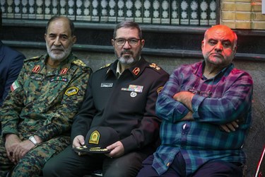 حضور سردارتقی مهری رئیس سازمان وظیفه عمومی فراجا وسردارحسن کرمی فرماندهی یگان‌های ویژه فراجا درمراسم  اولین سالگرد شهادت آرمان علی‌وردی