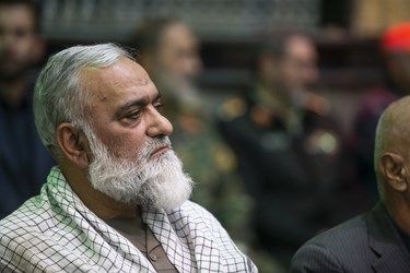  حضور سردارمحمدرضا نقدی معاون هماهنگ‌کننده سپاه پاسداران انقلاب اسلامی  درمراسم  اولین سالگرد شهادت آرمان علی‌وردی