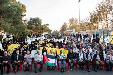 حضور مردم شهید پرور تهران در اولین سالگرد شهادت شهید آرمان علی وردی در محل شهادت شهرک اکباتان 
