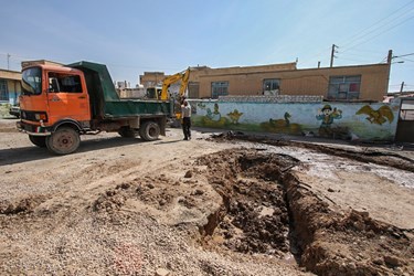 طرح کنترل آب های سطحی مدرسه امام جواد(ع) بلوار اتحاد شیراز 