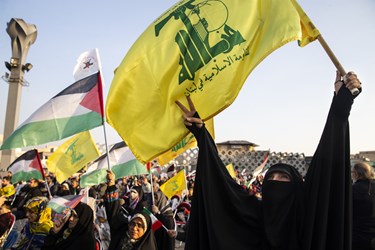 پخش زنده سخنرانی دبیرکل حزب الله لبنان در میدان امام حسین