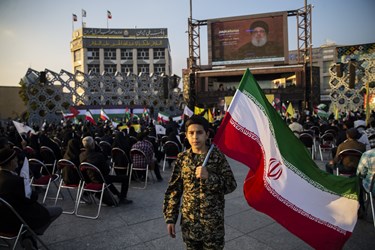 پخش زنده سخنرانی دبیرکل حزب الله لبنان در میدان امام حسین