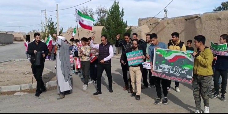 راهپیمایی 13 آبان در روستاهای کوچک و دورافتاده زنجان + فیلم