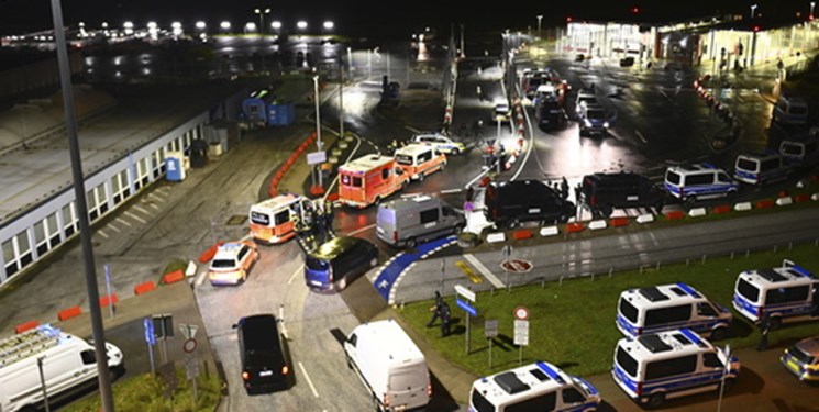 فرودگاه هامبورگ به دلیل حادثه امنیتی بسته شد+ فیلم