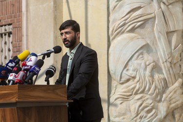 سخنرانی مرتضی کارآموزیان مسئول سازمان بسیج رسانه در گردهمایی اهالی رسانه در محکومیت جنایات رژیم صهیونیستی