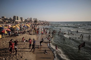 ساحل دریای مدیترانه در غزه 