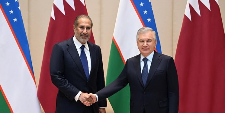 دیدار نخست وزیر سابق قطر با رئیس جمهور ازبکستان