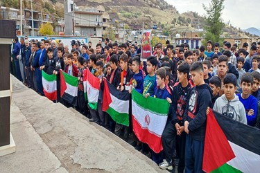 راهپیمایی محکومیت کودک‌کشی‌های رژیم صهیونیستی در روانسر
