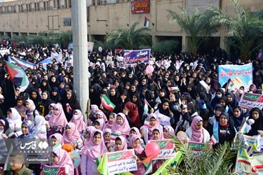 راهپیمایی حمایت از مردم غزه در ایران /آبادان