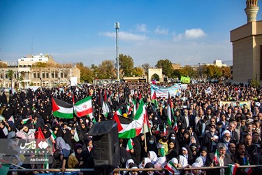 تظاهرات حاشدة في عموم ايران دعما لأهالي غزة المظلومين