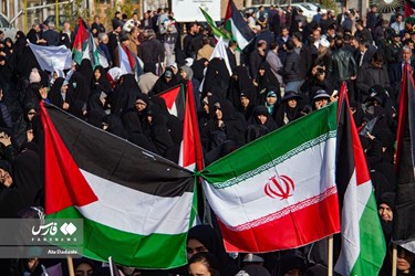 تظاهرات حاشدة في عموم ايران دعما لأهالي غزة المظلومين