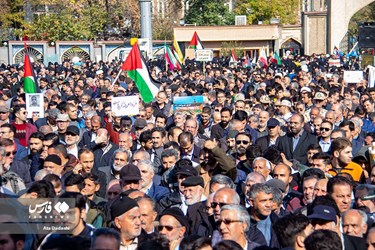 تظاهرات حاشدة في عموم ايران دعما لأهالي غزة المظلومين