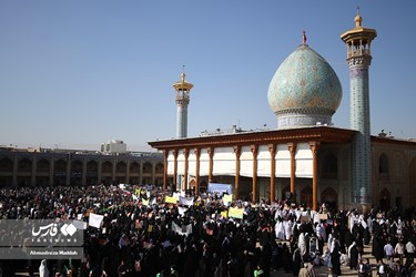 تظاهرات حاشدة في عموم ايران دعما لأهالي غزة المظلومين