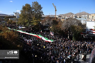 تظاهرات حاشدة في عموم ايران دعما لأهالي غزة المظلومين
