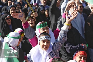 تظاهرات حاشدة في عموم ايران دعما لأهالي غزة المظلومين