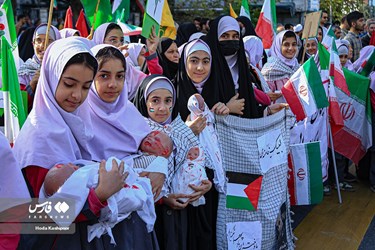 تظاهرات حاشدة في عموم ايران دعما لأهالي غزة المظلومين