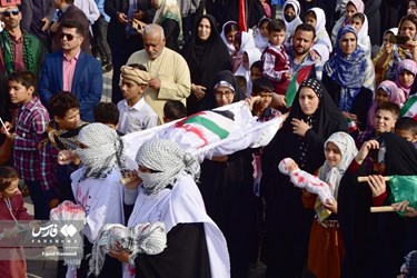 تظاهرات حاشدة في عموم ايران دعما لأهالي غزة المظلومين