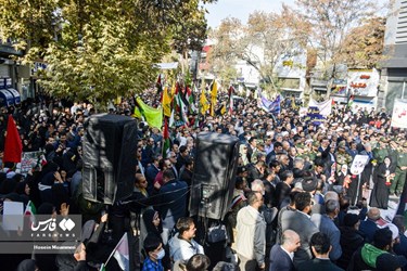تظاهرات حاشدة في عموم ايران دعما لأهالي غزة المظلومين