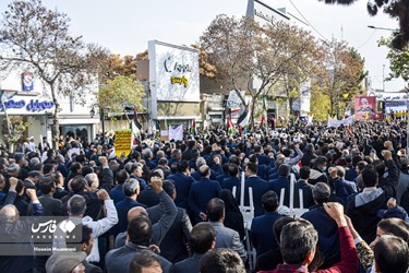 تظاهرات حاشدة في عموم ايران دعما لأهالي غزة المظلومين