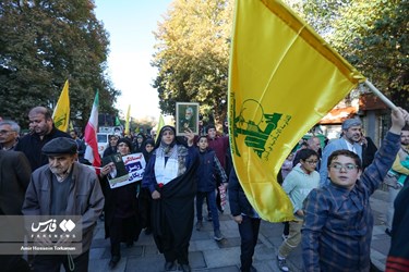 راهپیمایی حمایت از مردم غزه در ایران /همدان