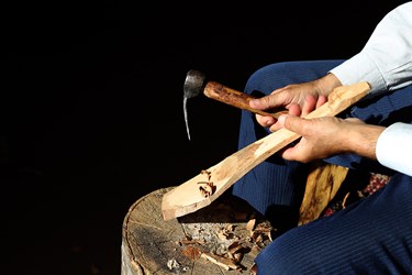 ساخت ملاقه چوبی یا کترا  با چوب درخت راش