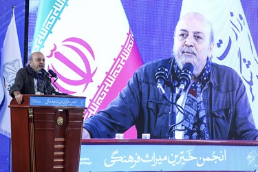 سخنرانی سیروس مقدم کارگردان مجموعه‌های تلویزیونی در مراسم افتتاح انجمن خیرین میراث‌فرهنگی