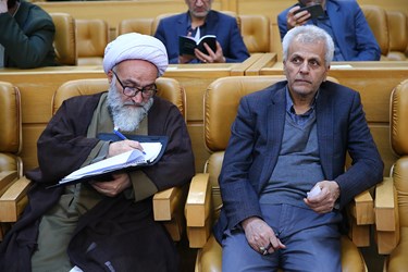 از راست: داوود دانش جعفری اقتصاددان در همایش ملی «مسئولیت اجرای قانون اساسی»