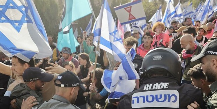 تظاهرات مقابل کنست؛ معترضان صهیونیست خواستار برکناری نتانیاهو شدند