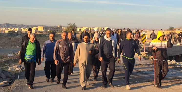 برگزاری همایش پیاده روی طلاب حوزه علمیه گچساران