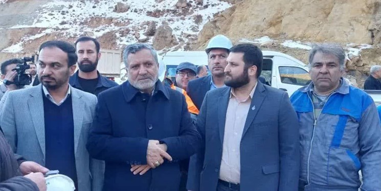 بازدید وزیر تعاون از دهانه های ورودی تونل جدید طالقان