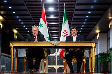  محمد مخبر معاون اول رئیس جمهور و حسین عرنوس نخست وزیر سوریه 