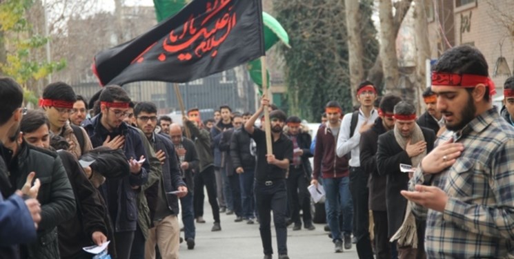 دسته‌روی مسجدی‌ها از میدان شهدا تا میدان بهارستان تهران