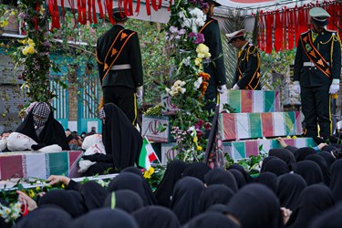 آئین تشییع پیکر 110 شهید گمنام در تهران 