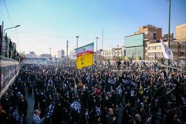 عزاداری شهادت حضرت زهرا (س) در میدان هفت تیر