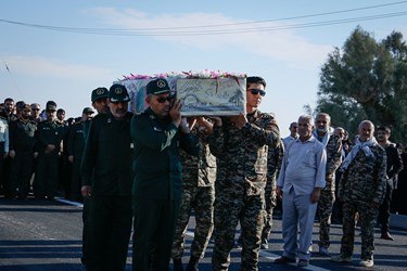 تشییع و خاکسپاری شهید گمنام در روستای