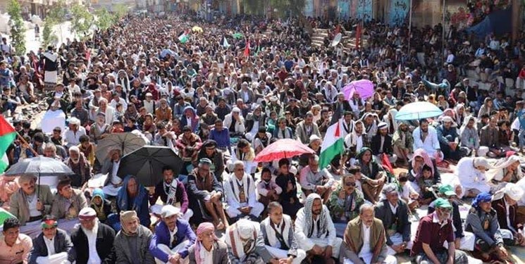 تظاهرات مردمی یمن در حمایت از ملت فلسطین و مقاومت