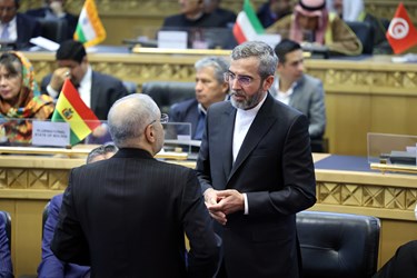 علی باقری معاون سیاسی وزارت امور خارجه در  نشست بین‌المللی تهران درباره «فلسطین»