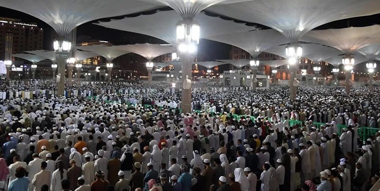 تعداد زائران مسجدالنبی با تشرف 5 میلیون نمازگزار در یک هفته رکورد زد