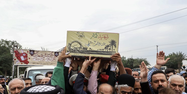 شهید گمنام در پالایشگاه گاز بید بلند میانکوه تشییع می‌شود