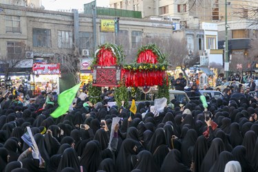 تشییع پیکر مطهر شهیده «فاطمه دهقان» در مشهد