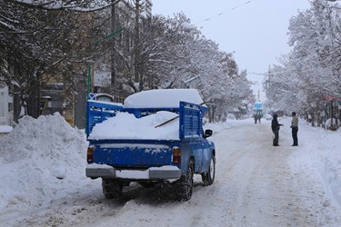 بارش شدید برف در اهر