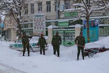 بارش شدید برف در اهر