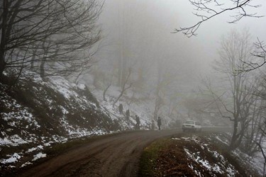 اولین برف زمستانی در ارتفاعات شرق گیلان