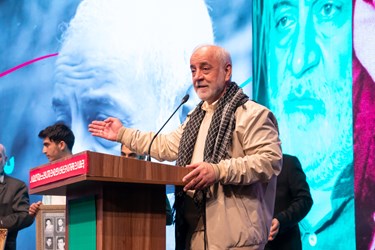 سخنرانی سید محمد جوزی پیشکسوت تاریخ شفاهی دفاع مقدس در مراسم اختتامیه چهاردهمین جشنواره فیلم مردمی عمار
