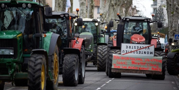 اعتصابات گسترده کشاورزان  در فرانسه